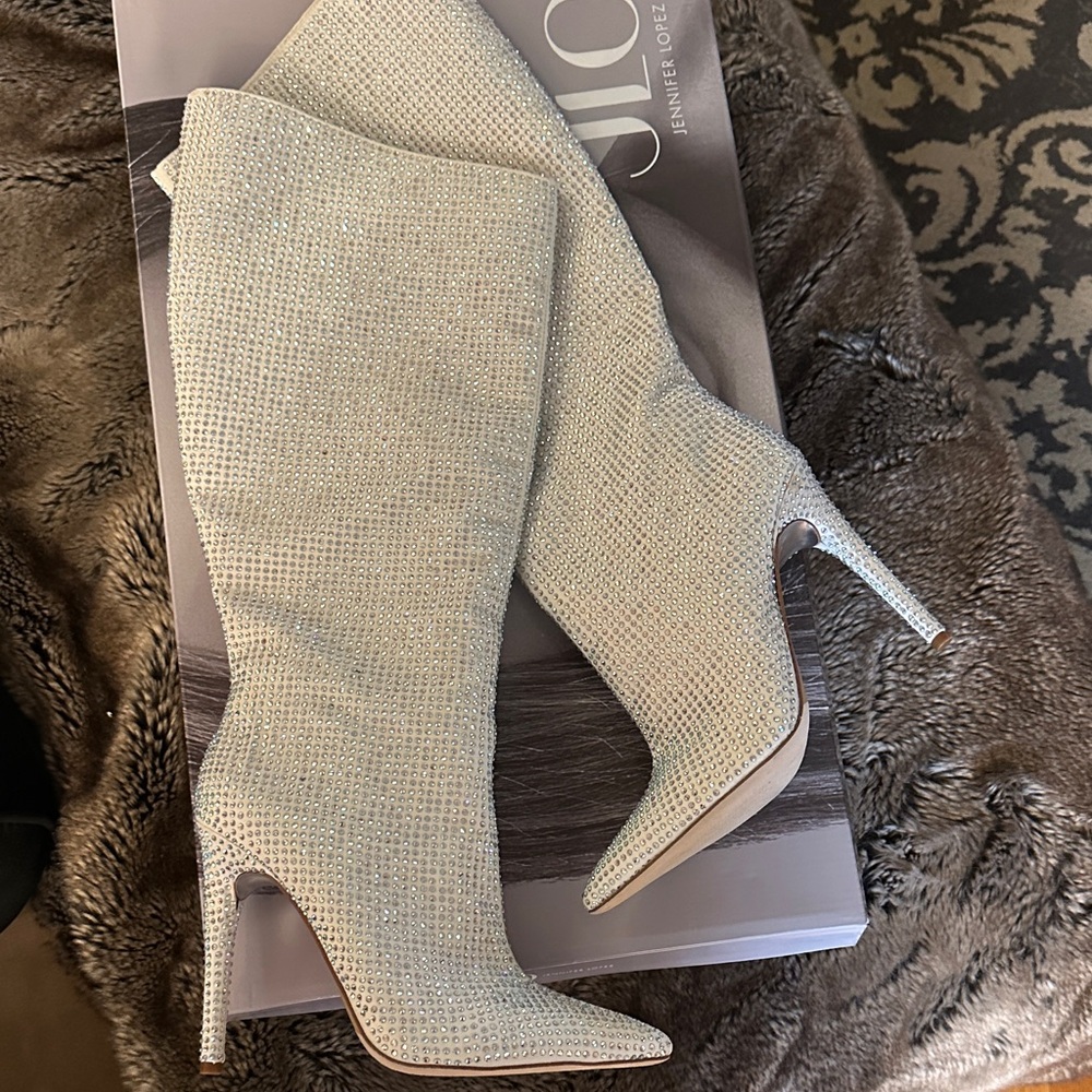JLO Silver Knee-High Women's Boots